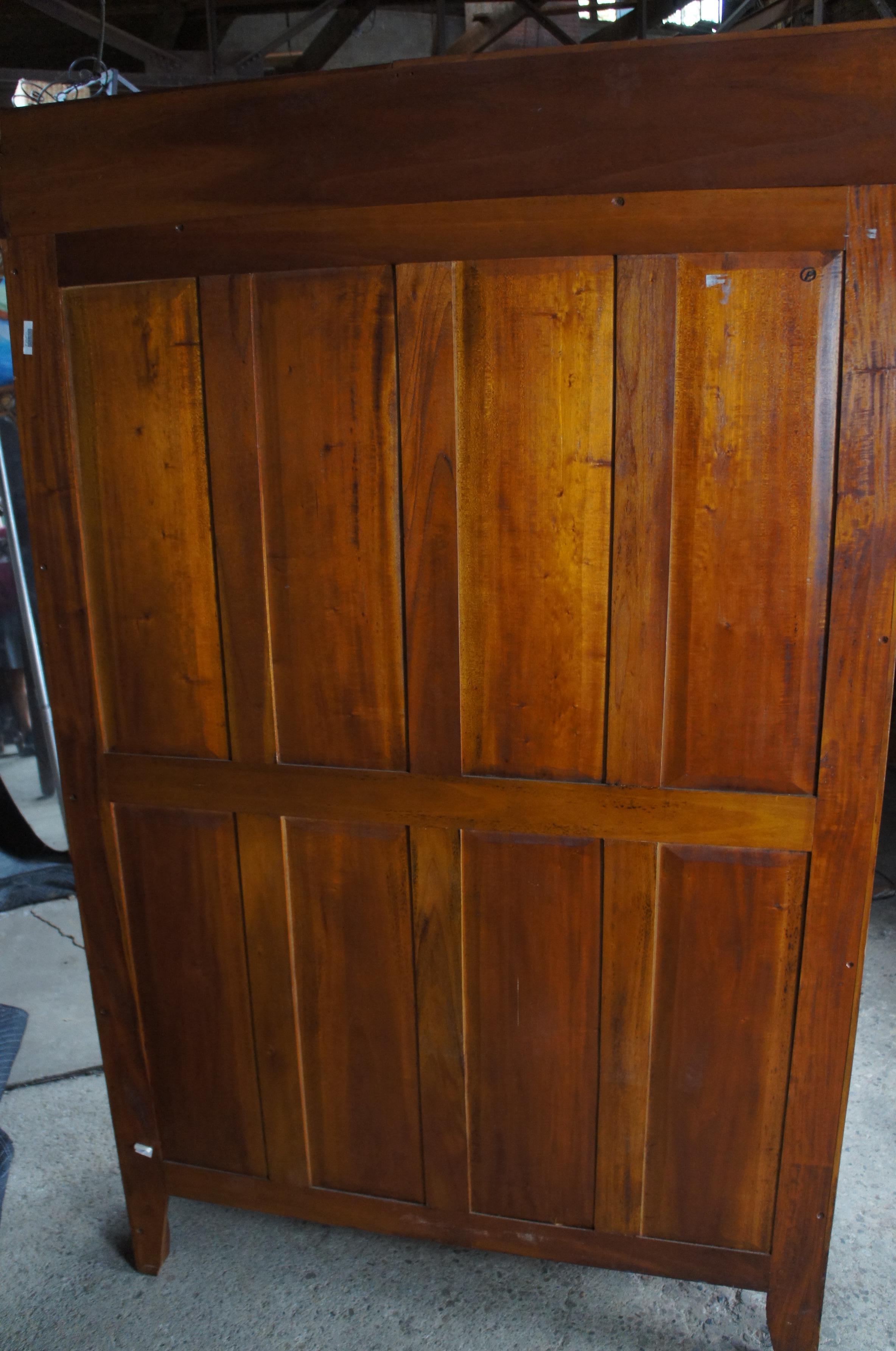 French Provincial Louis XV Mahogany Wedding Armoire Wardrobe Display Cabinet 85