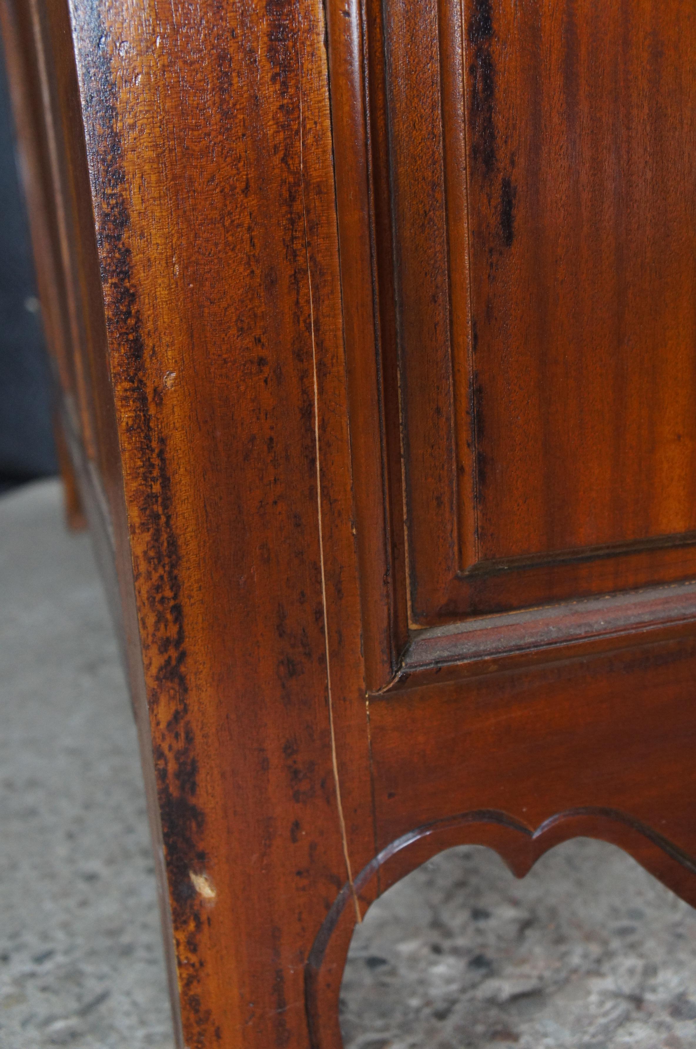 French Provincial Louis XV Mahogany Wedding Armoire Wardrobe Display Cabinet 85