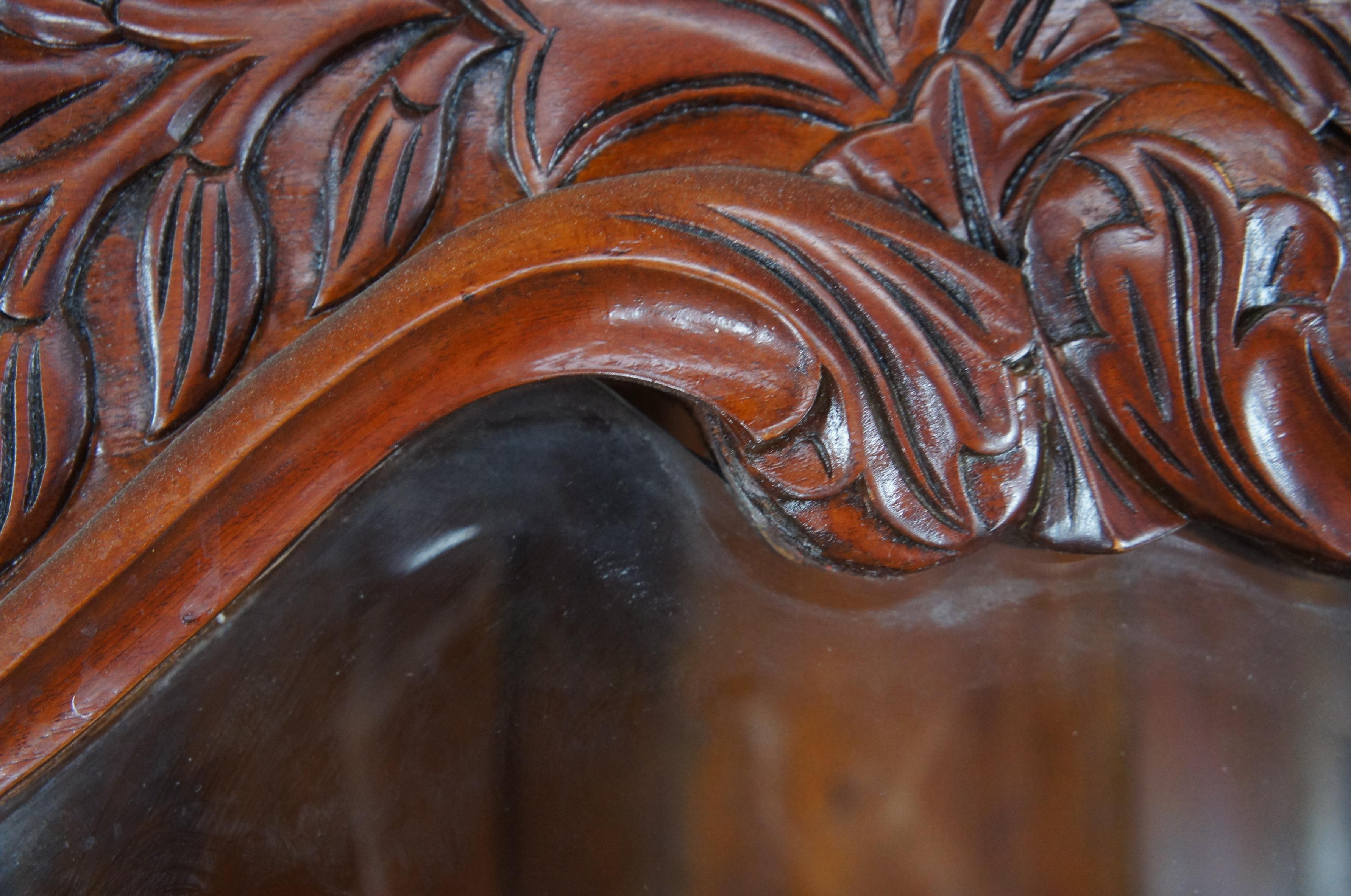 French Provincial Louis XV Mahogany Wedding Armoire Wardrobe Display Cabinet 85