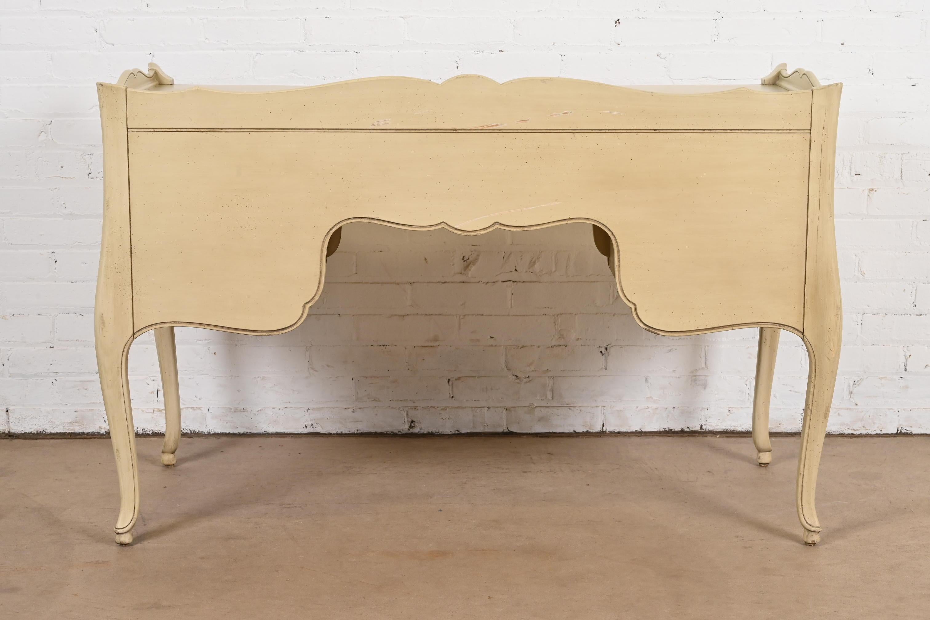 French Provincial Louis XV Painted Desk Attributed to John Widdicomb, Circa 1960 For Sale 3