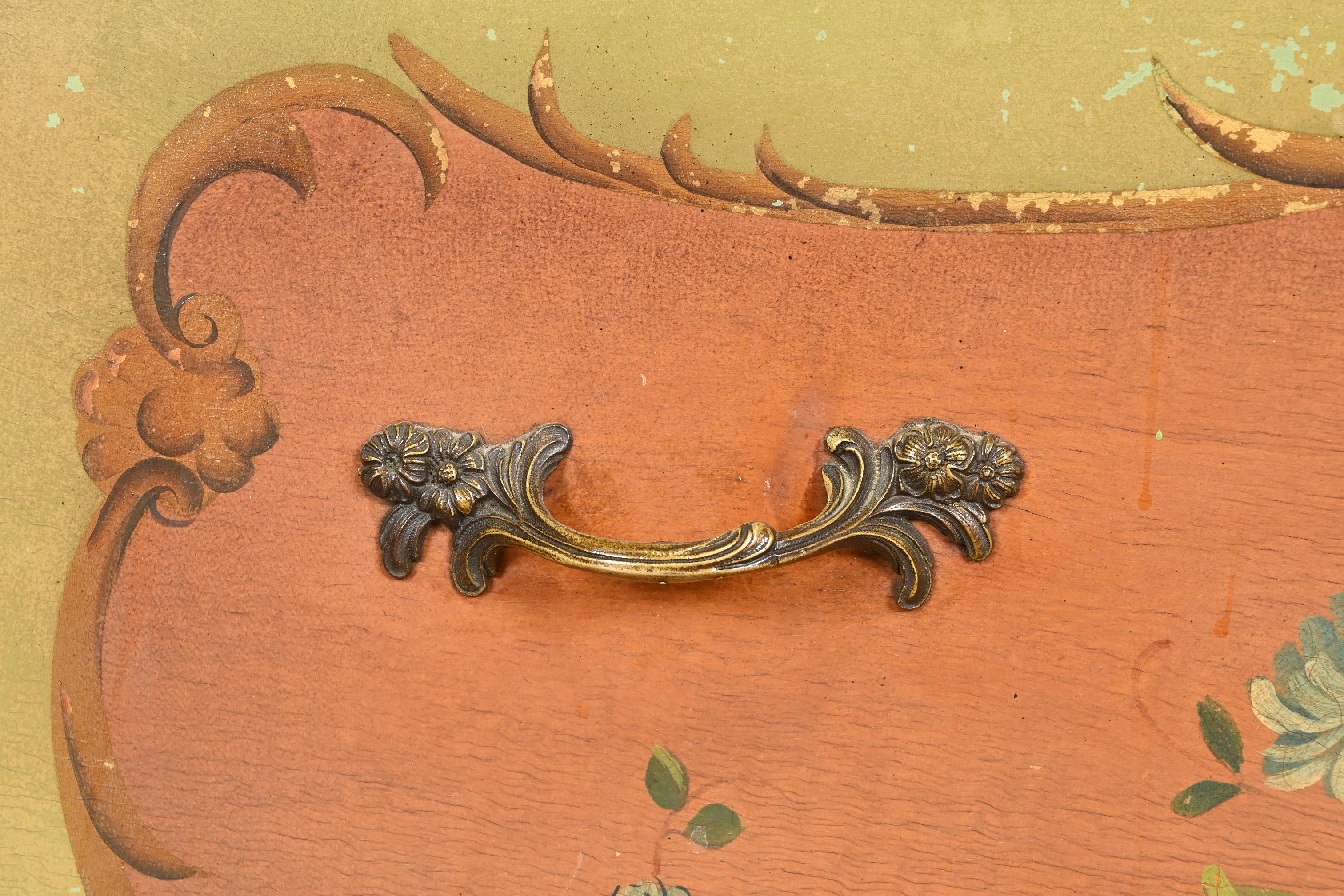 French Provincial Louis XV Painted Dresser or Chest of Drawers by Irwin For Sale 2