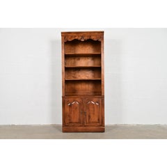 French Provincial Louis XV Solid Maple Bookcase or Display Cabinet