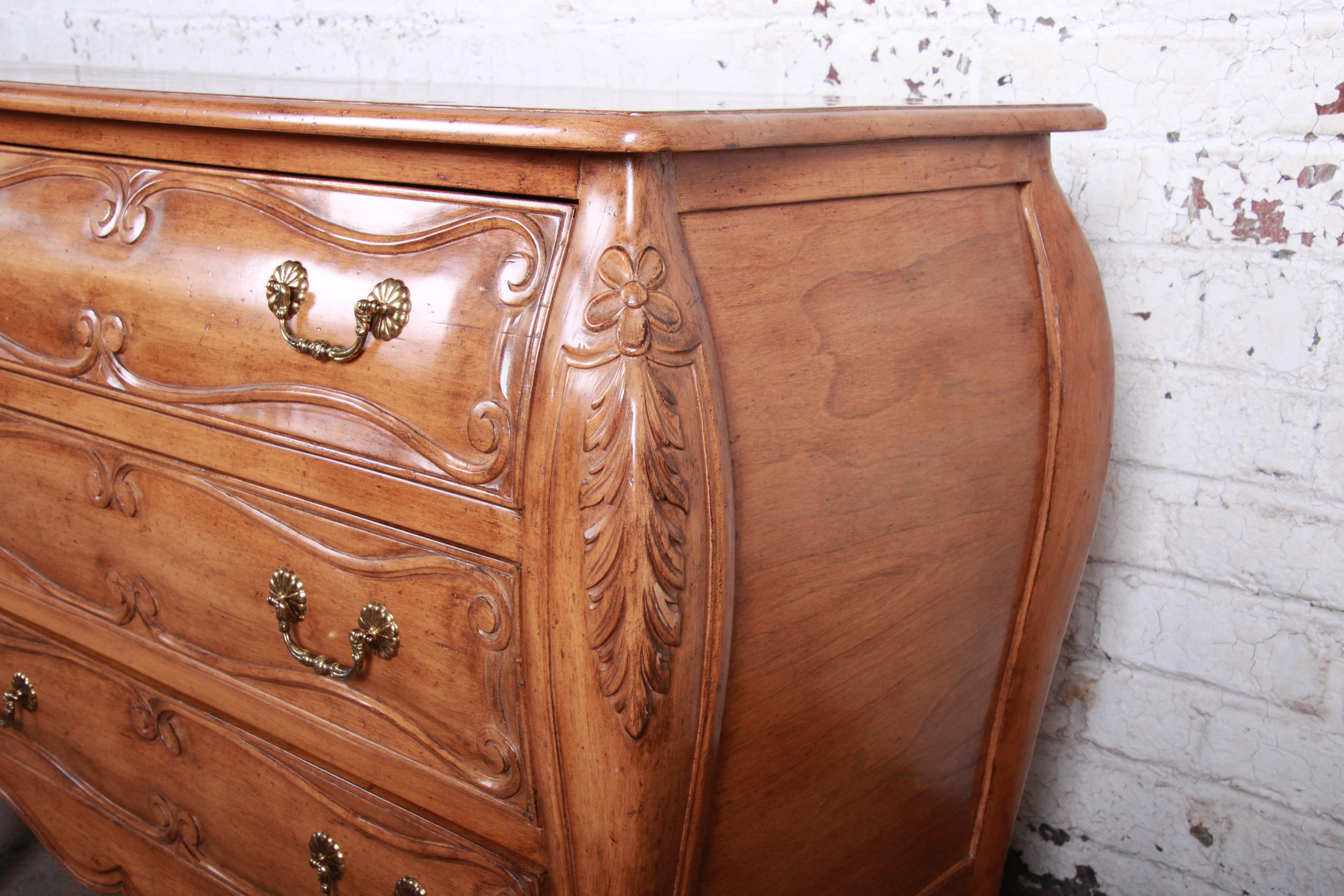 French Provincial Louis XV Style Carved Fruitwood Long Dresser 6