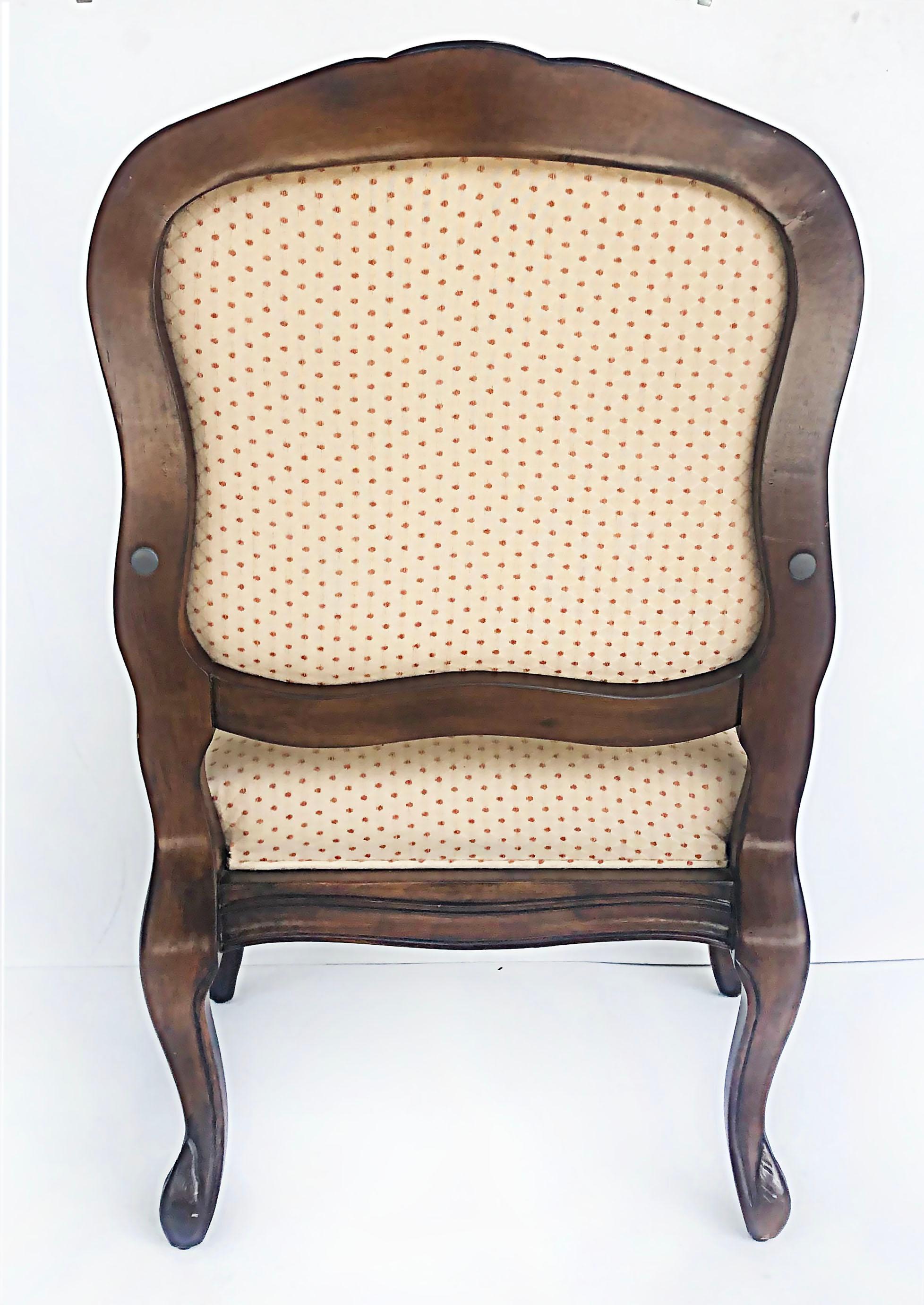 French Provincial Louis XV Style Fauteuils with Cabriole Legs For Sale 2