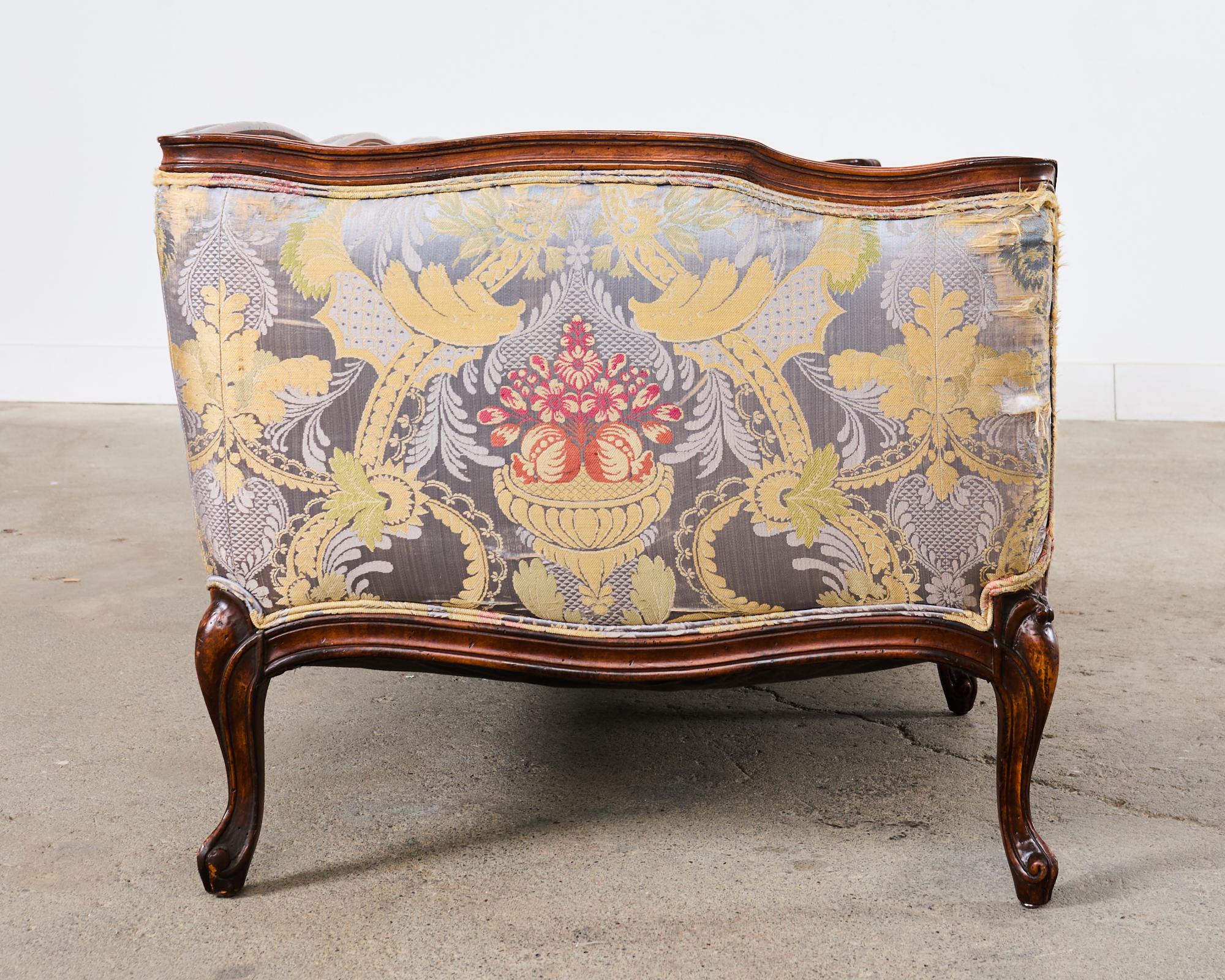 French Provincial Louis XV Style Serpentine Canape Sofa Settee 3