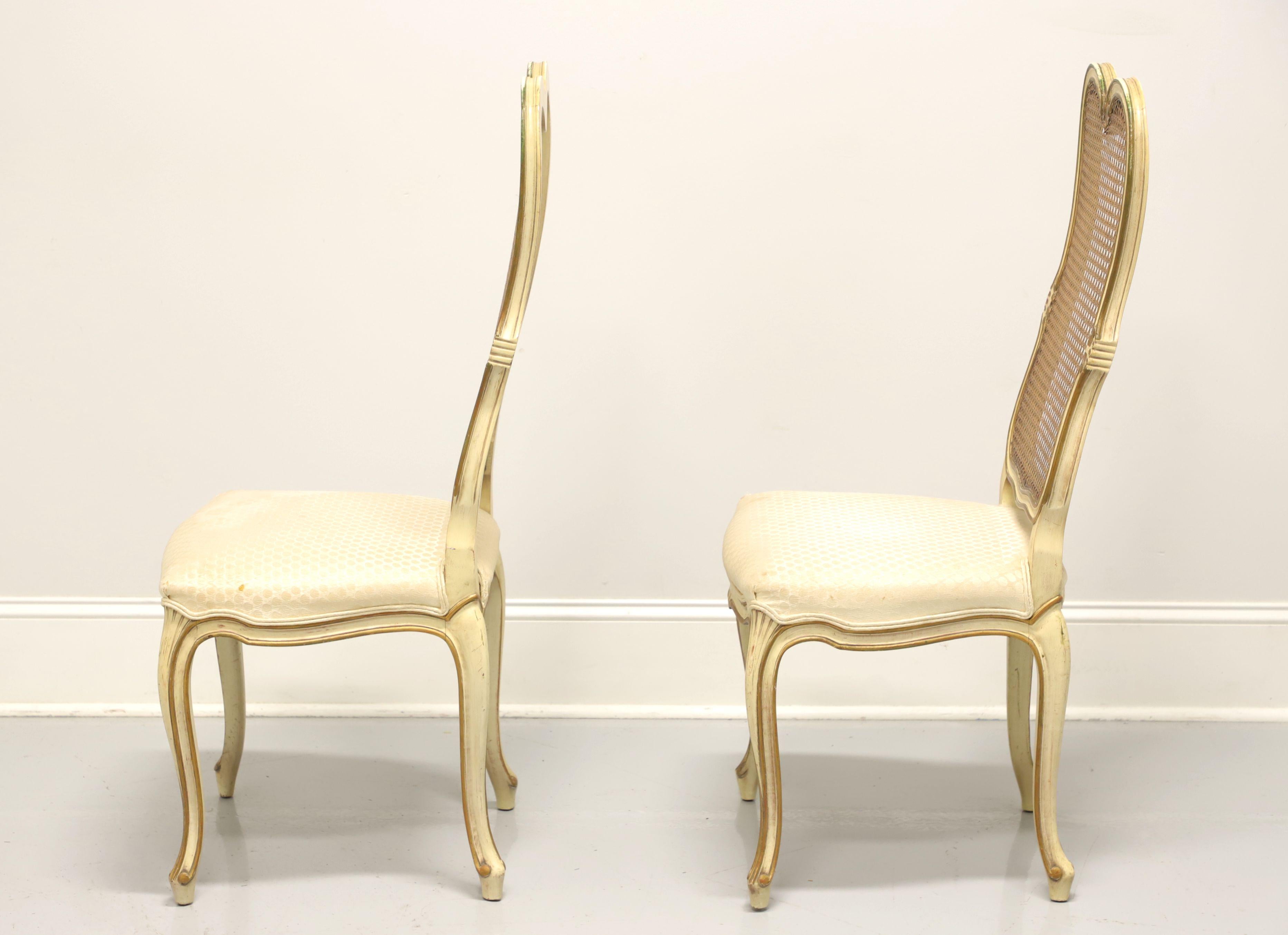 20th Century French Provincial Louis XV Style Vintage Caned Dining Side Chairs - Pair B