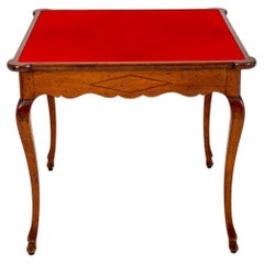 French Provincial Louis XV Style Wood Games Table