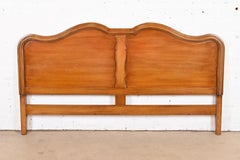 French Provincial Louis XV Walnut King Size Headboard by Davis Cabinet Co.