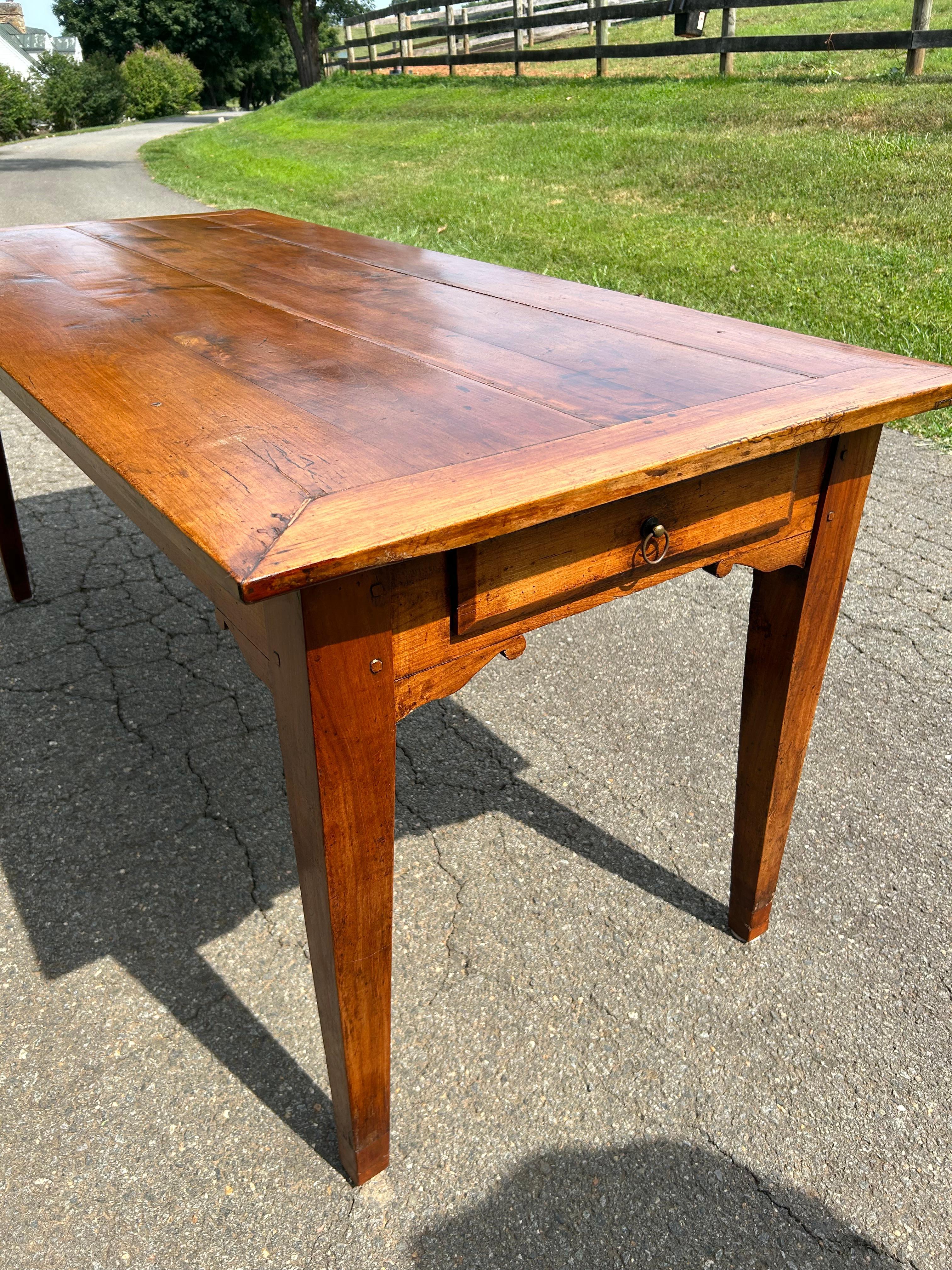 19th Century  French Provincial Louis XVI style Farm Table For Sale