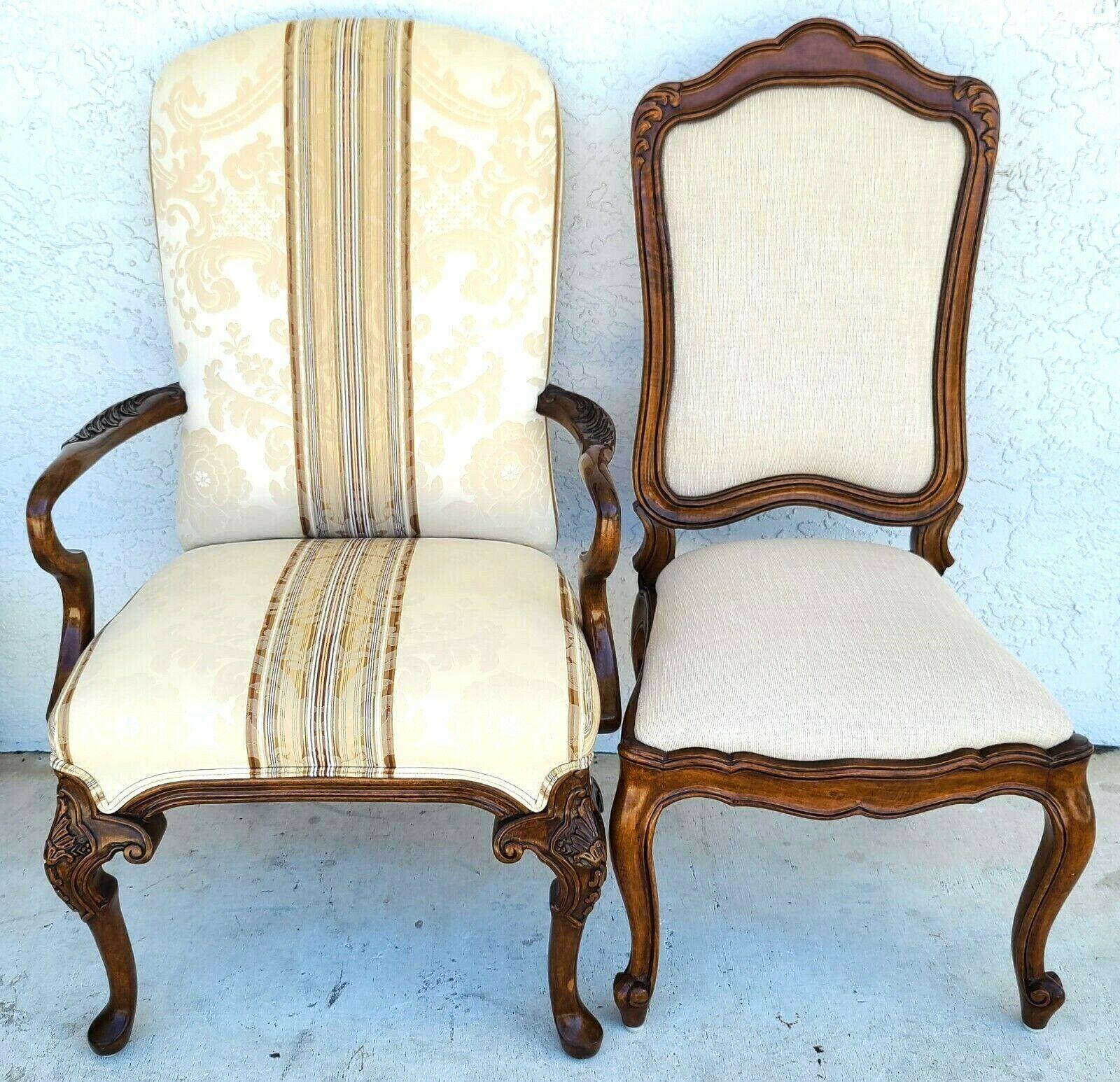 French Provincial Mahogany Dining Chairs by Bau Furniture Co, Set of 6 In Good Condition For Sale In Lake Worth, FL