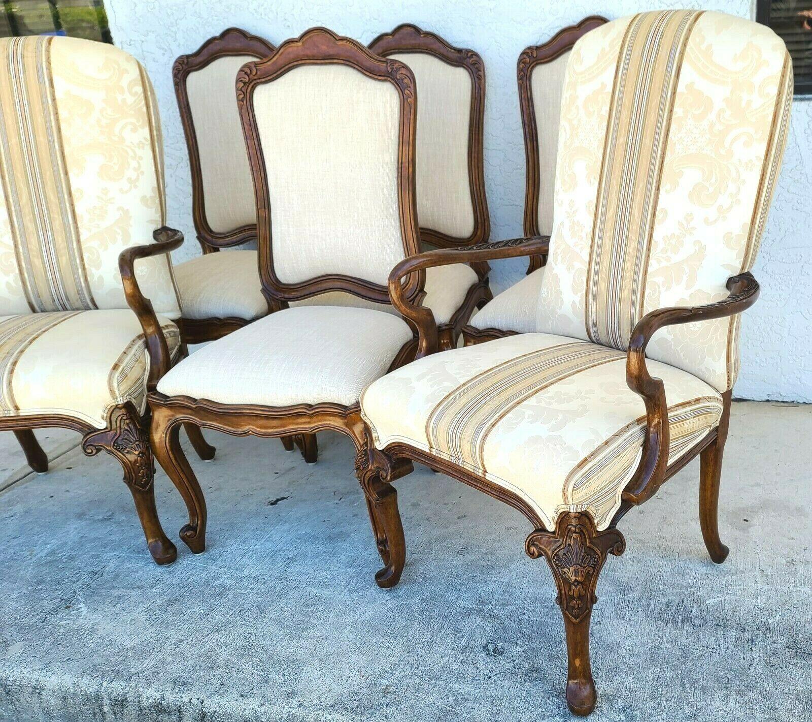 French Provincial Mahogany Dining Chairs by Bau Furniture Co, Set of 6 For Sale 3