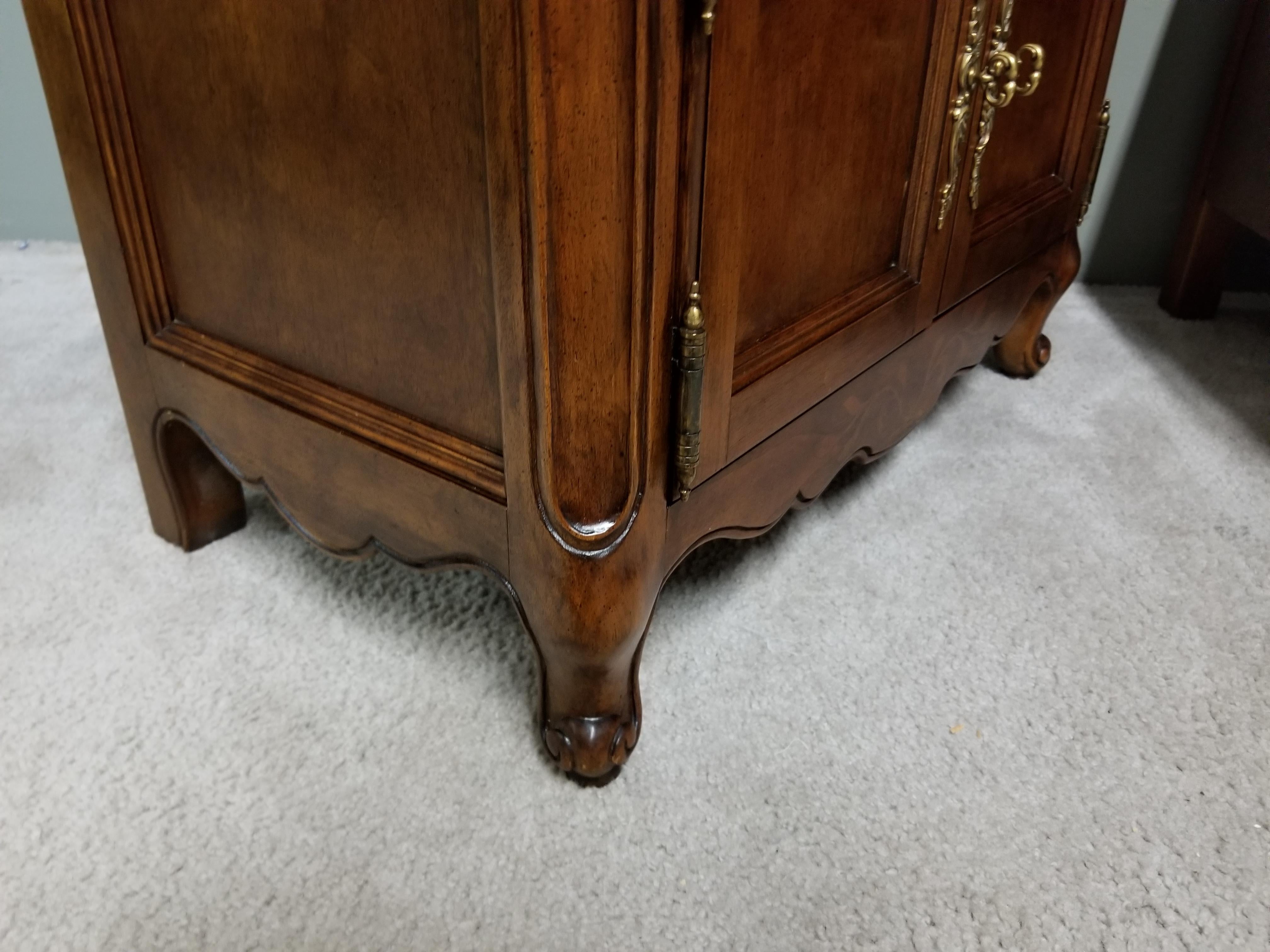 French Provincial Mahogany Nightstands For Sale 9