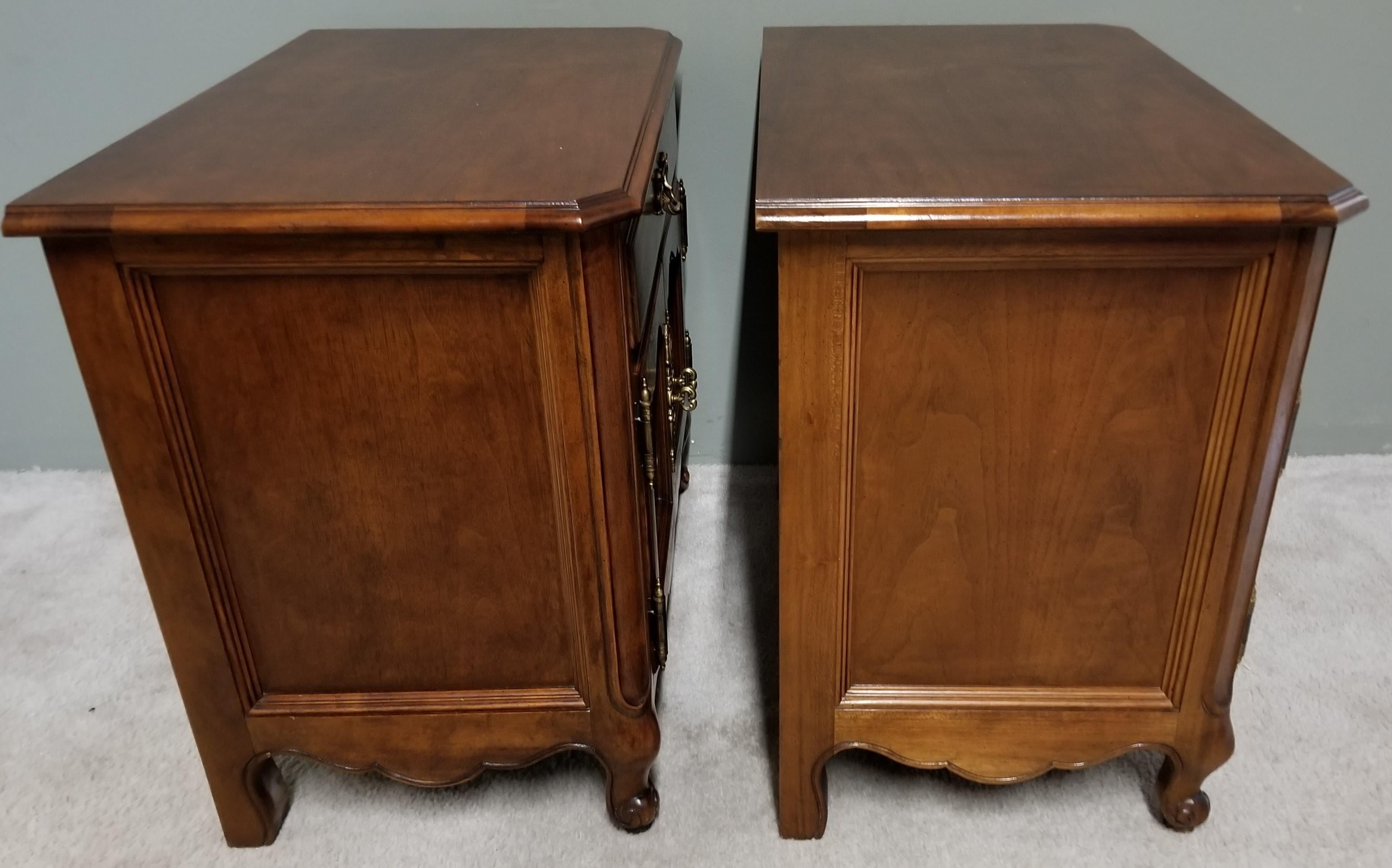 French Provincial Mahogany Nightstands For Sale 2