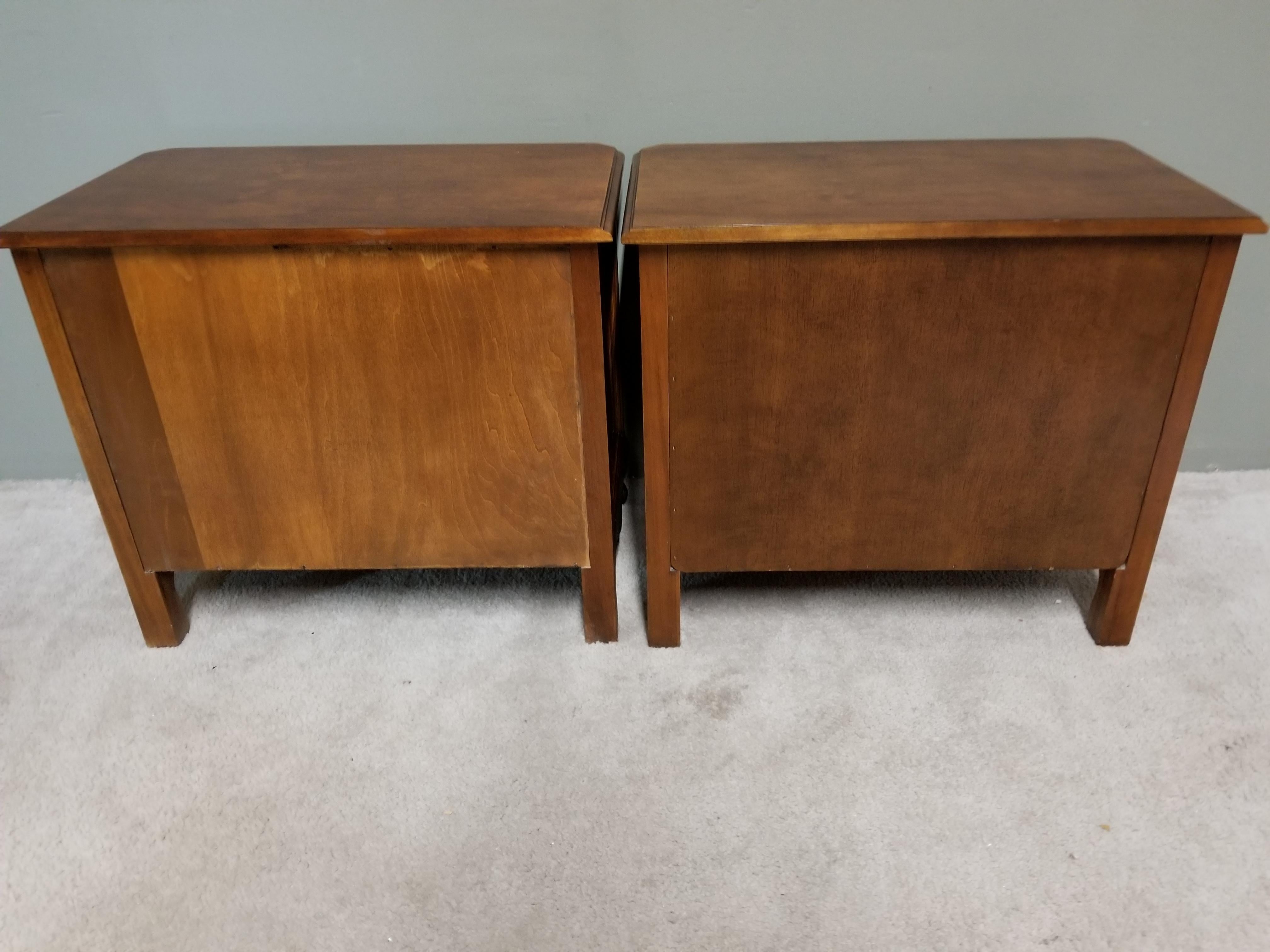French Provincial Mahogany Nightstands For Sale 5
