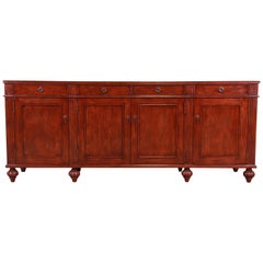 French Provincial Mahogany Sideboard, Credenza, or Bar Cabinet