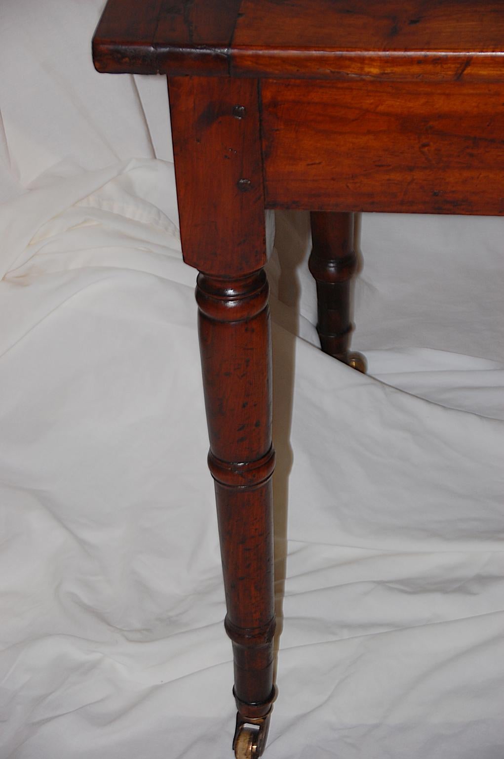 French Provincial mid-19th Century Cherry Farmhouse Table 5'11