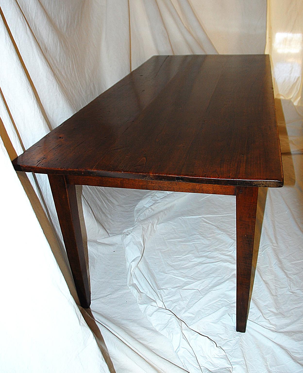 French Provincial Mid-19th Century Cherry Farmhouse Table 3
