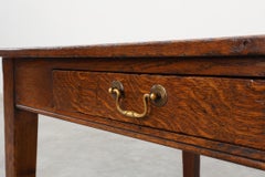French Provincial Oak 19th century Farmhouse table with drawers, France