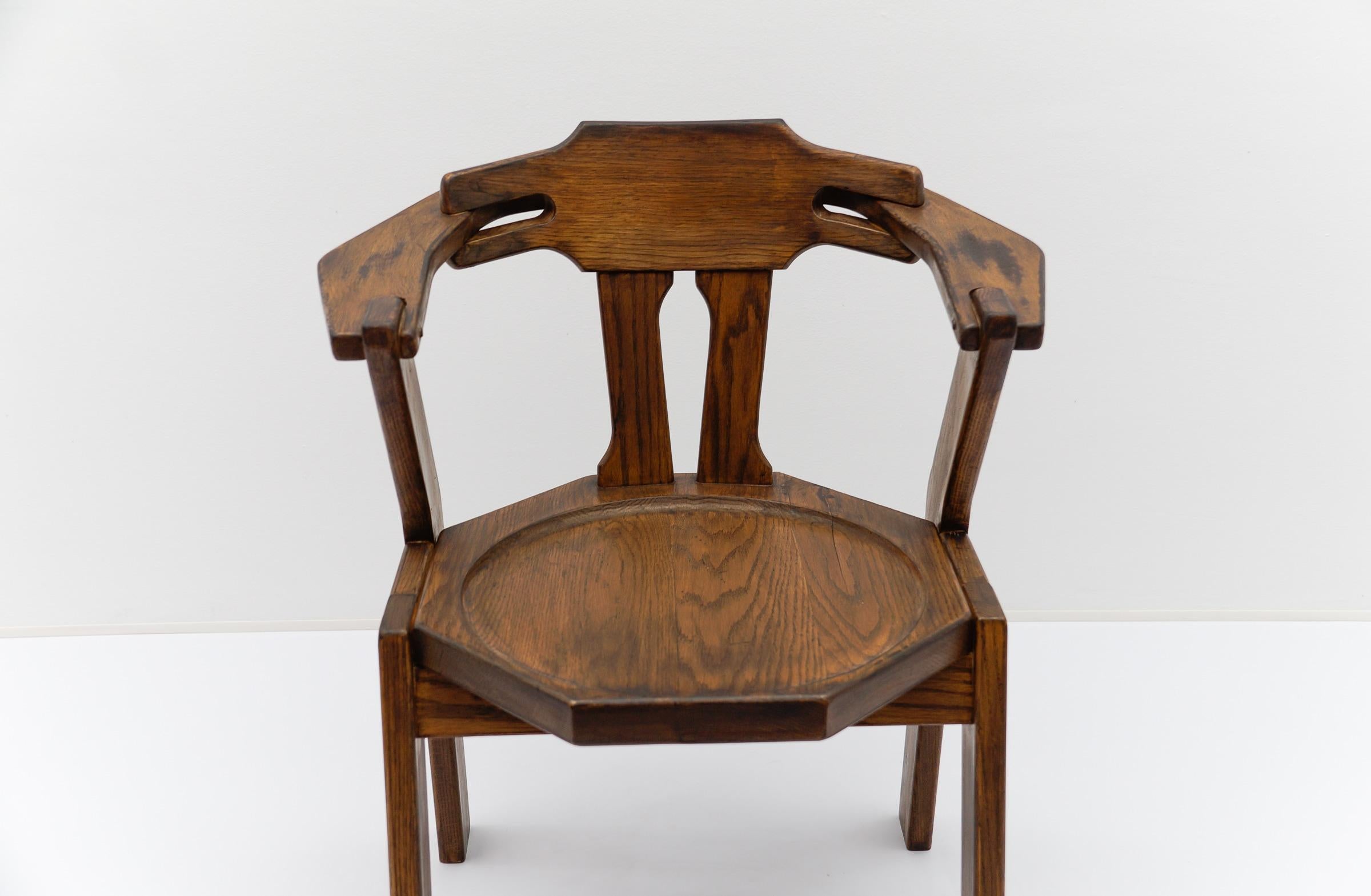 Silla provincial francesa de roble, década de 1960 Moderna de mediados de siglo en venta 6