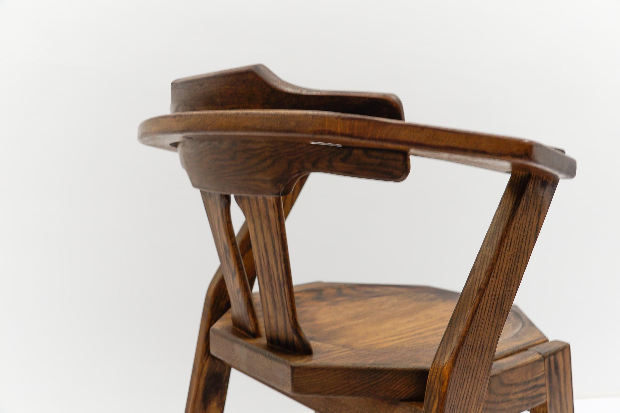 Silla provincial francesa de roble, década de 1960 Moderna de mediados de siglo en venta 8