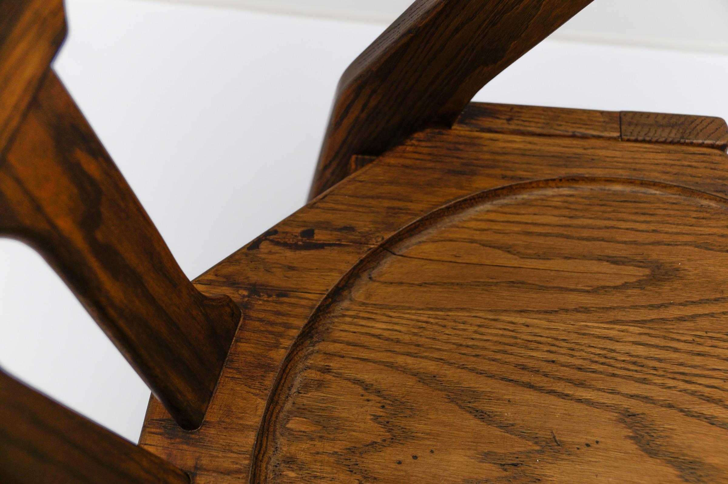 Silla provincial francesa de roble, década de 1960 Moderna de mediados de siglo en venta 11