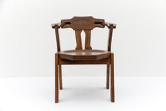 French Provincial oak chair, 1960s Mid-Century Modern