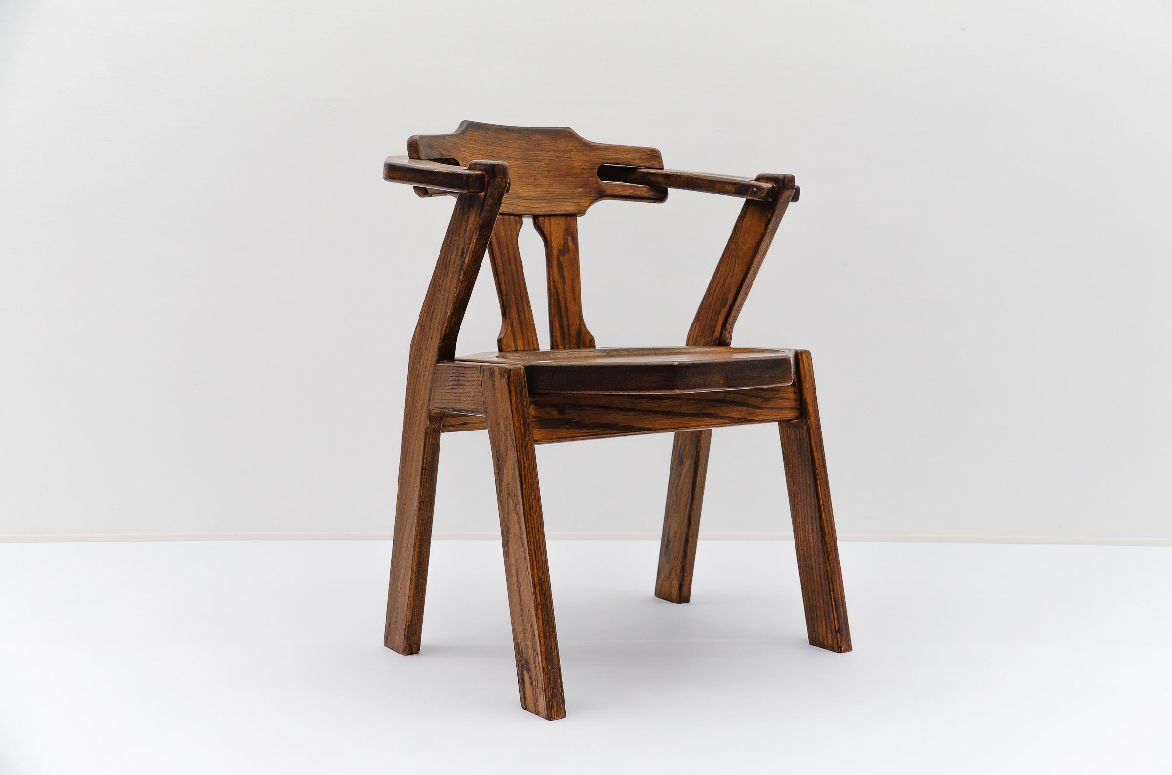 Silla provincial francesa de roble, década de 1960 Moderna de mediados de siglo en Bueno estado para la venta en Nürnberg, Bayern