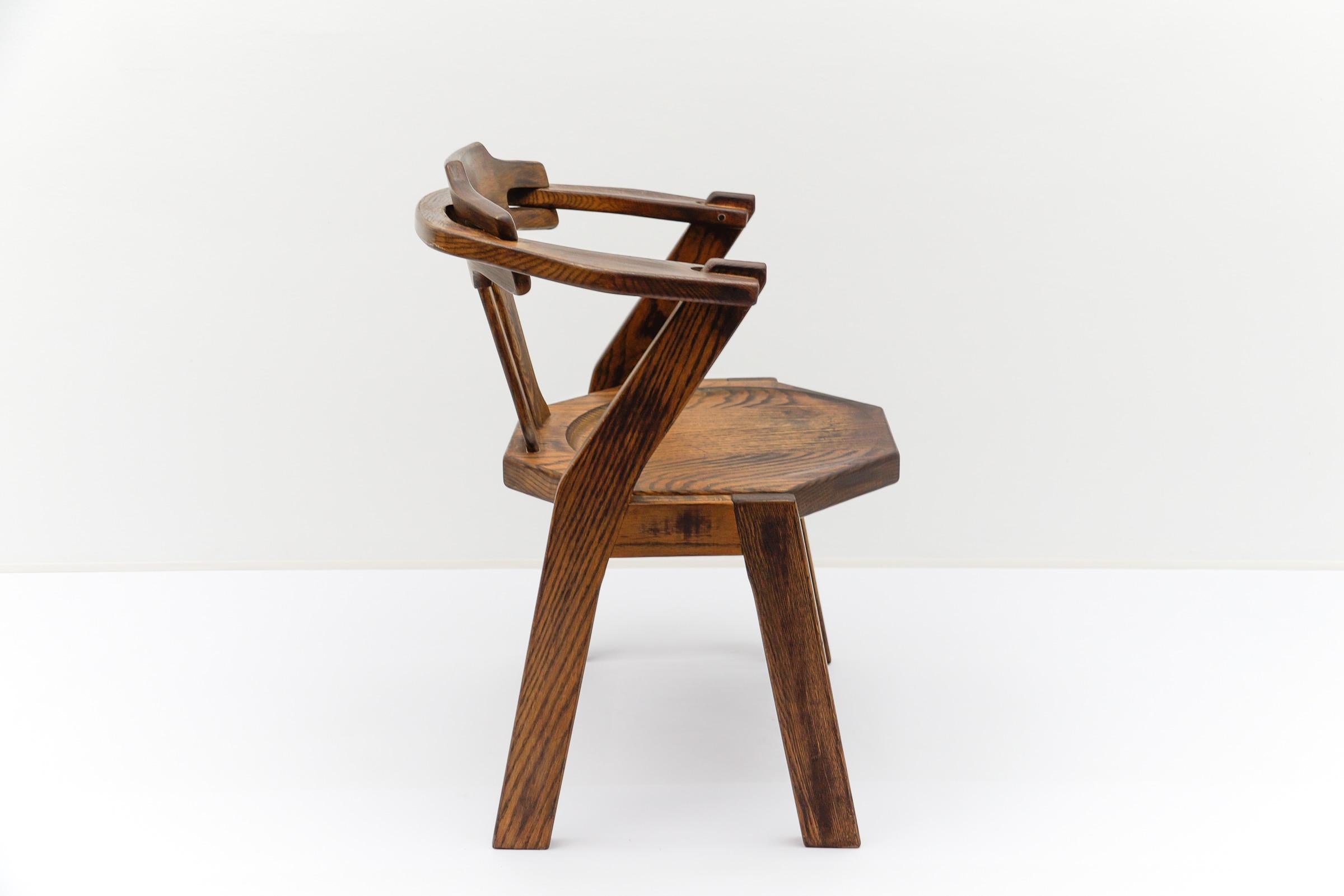 Silla provincial francesa de roble, década de 1960 Moderna de mediados de siglo en Bueno estado para la venta en Nürnberg, Bayern