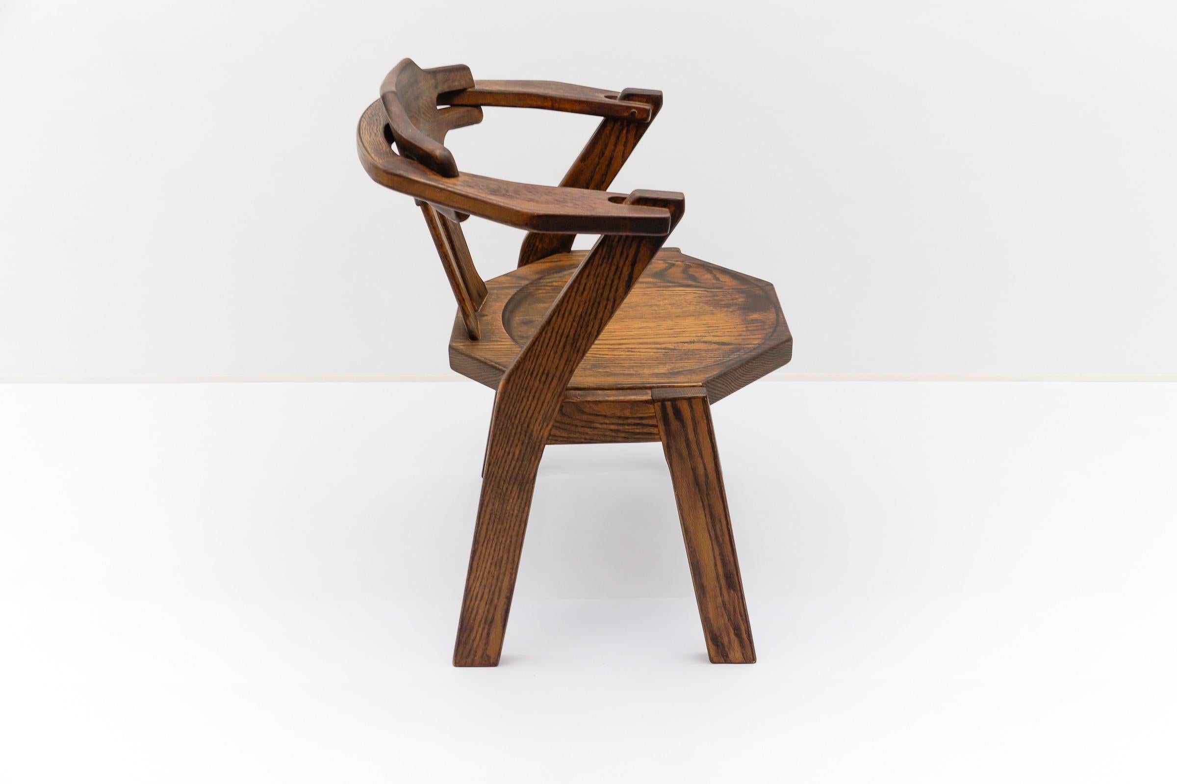 Silla provincial francesa de roble, década de 1960 Moderna de mediados de siglo en Bueno estado para la venta en Nürnberg, Bayern