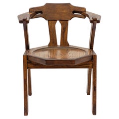 Chaise en chêne de style provincial français, 1960s Mid-Century Modern