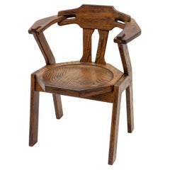 French Provincial oak chair, 1960s Mid-Century Modern