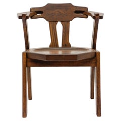 French Provincial oak chair, 1960s Mid-Century Modern