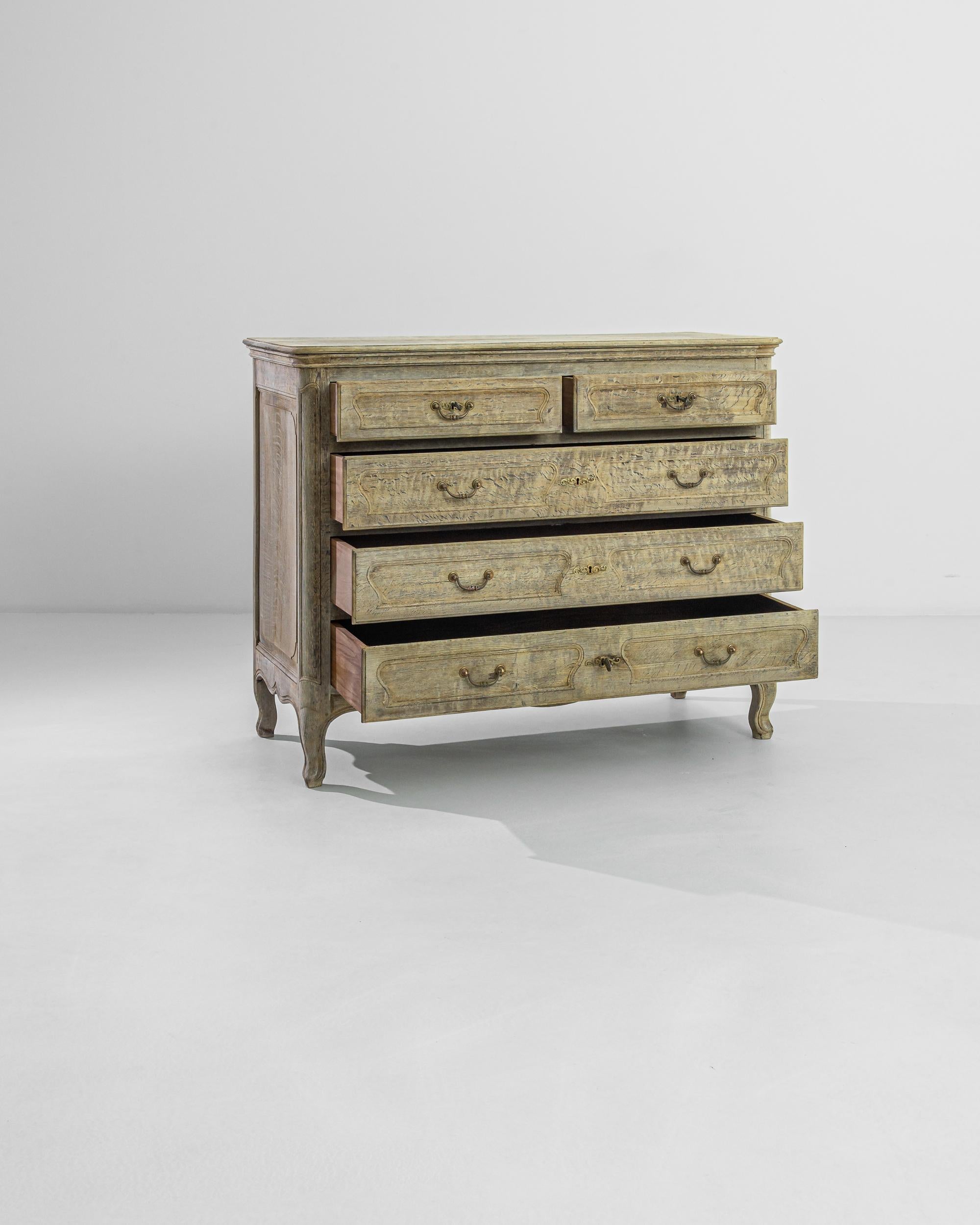 French Provincial Oak Chest of Drawers at 1stDibs