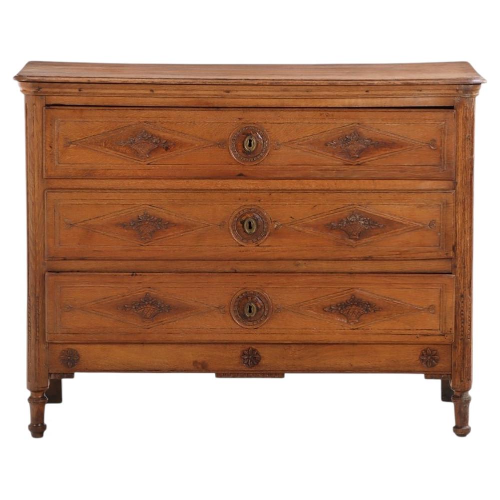 Comò in rovere in stile provenzale francese, 1800 circa in vendita
