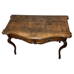 French Provincial Oak Console Table, Early !9th Century Style