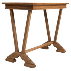 French Provincial Oak Console Table, Golden Finish, Antique, 1910-1919