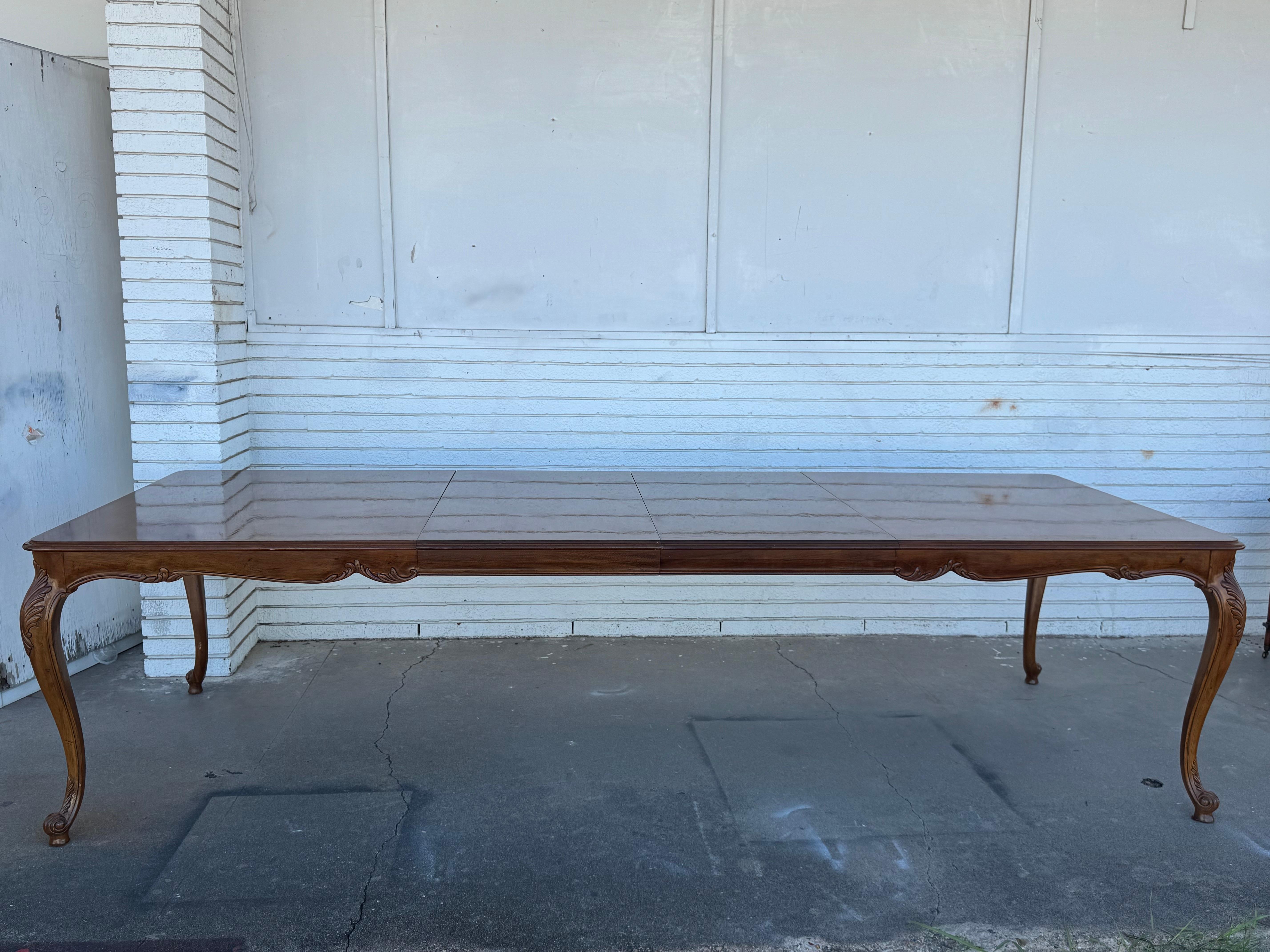 French Provincial Oak Parquet Top Dining Table (chairs available) For Sale 1