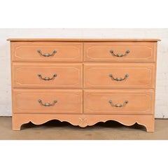 French Provincial or Country French Maple Six-Drawer Dresser