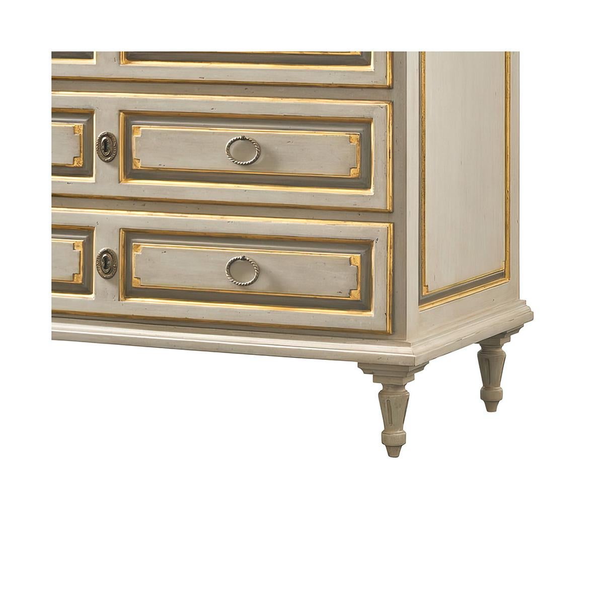 French Provincial Painted Commode In New Condition For Sale In Westwood, NJ