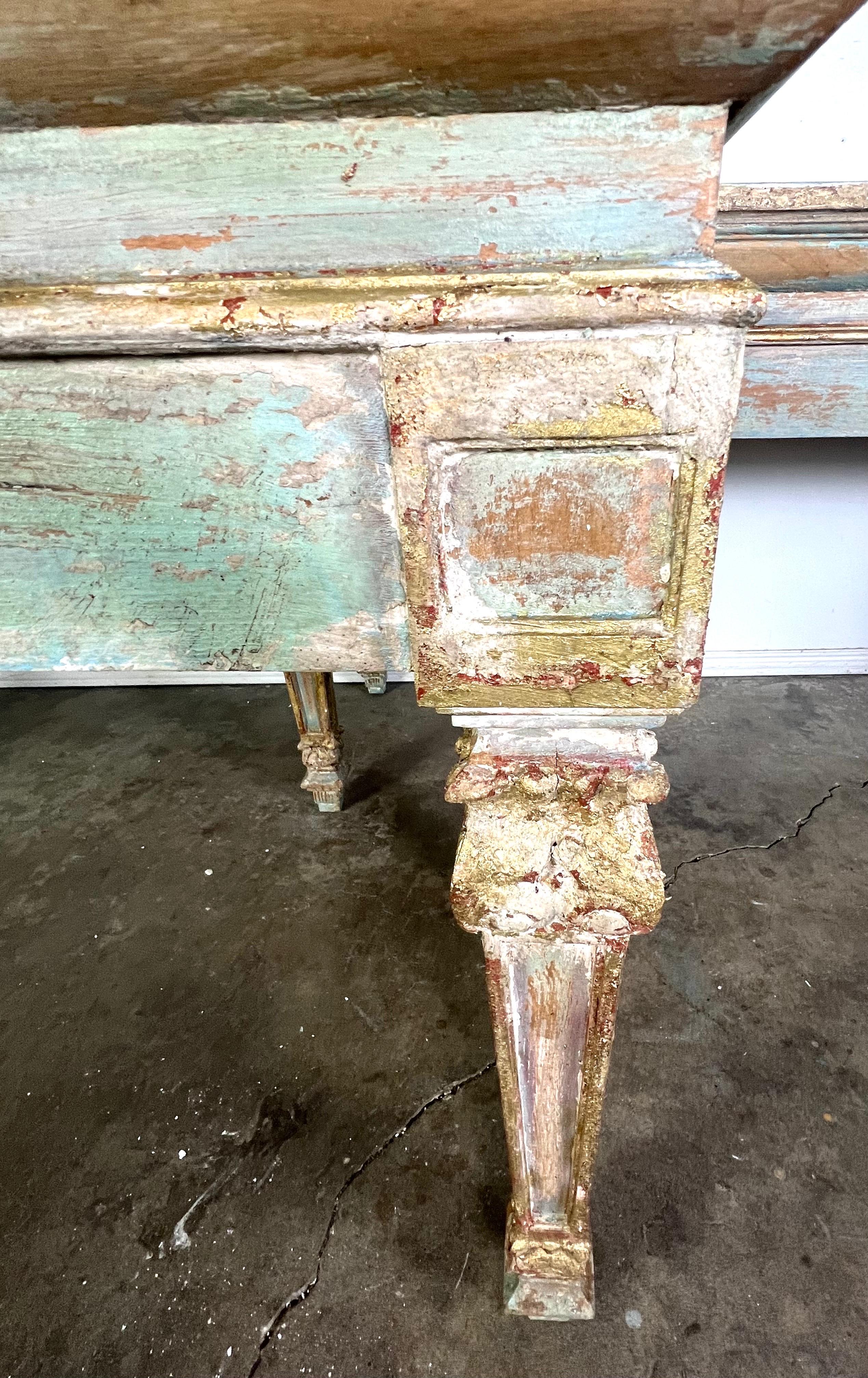 French Provincial Painted Console-Pair is Available For Sale 12