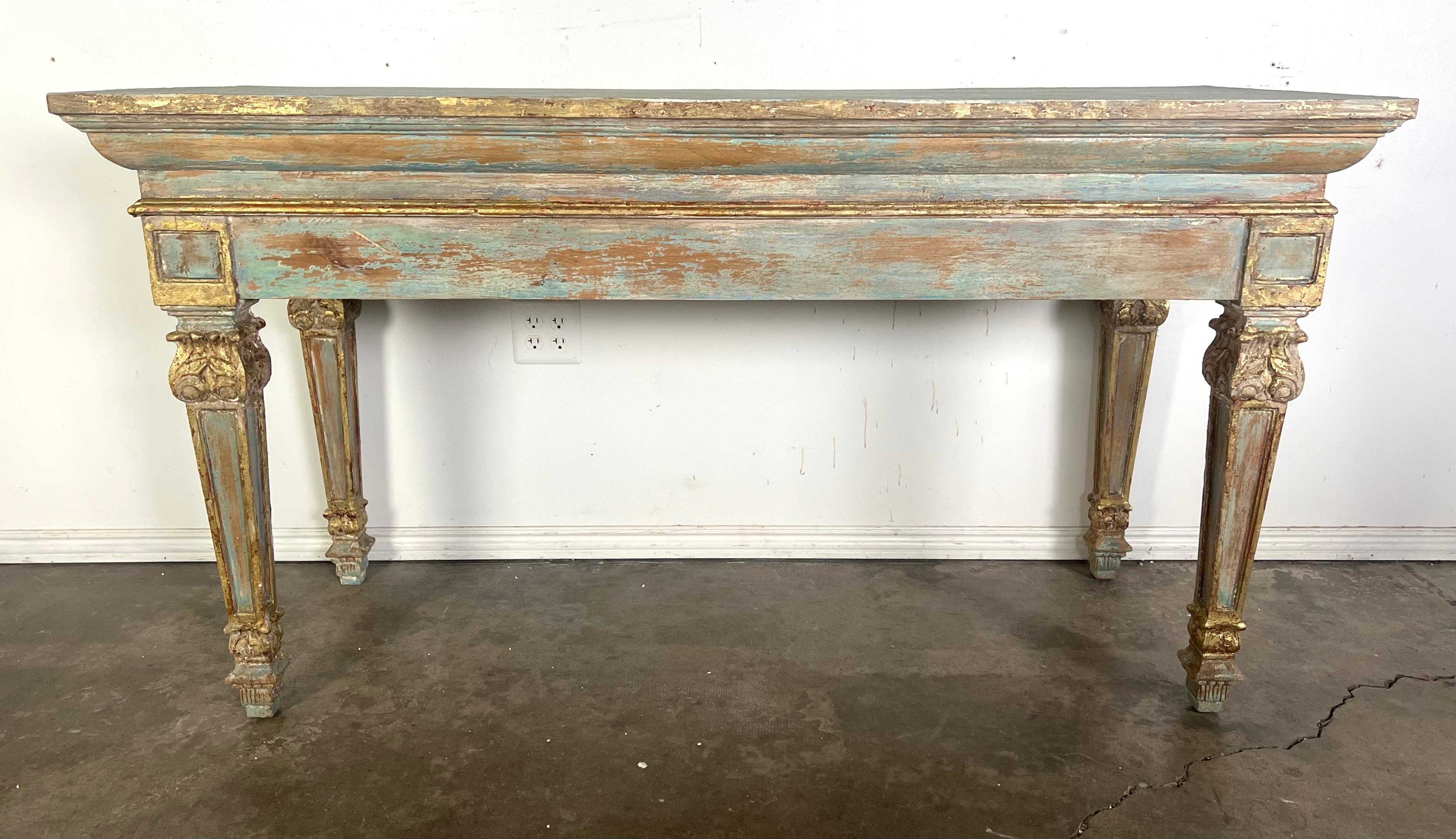 French Provincial Painted Console-Pair is Available For Sale 14
