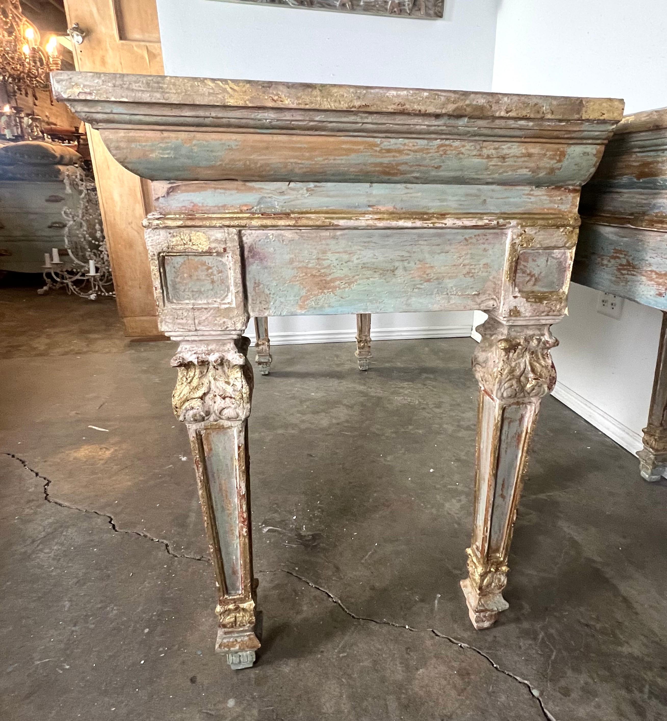 Wood French Provincial Painted Console-Pair is Available For Sale