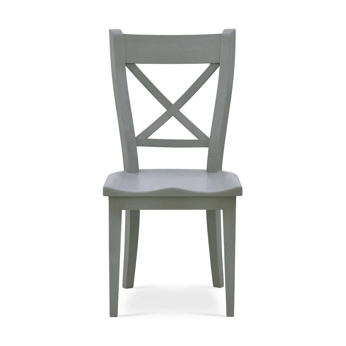 Provincial français Chaise de salle à manger provinciale française peinte (set of 2) en vente