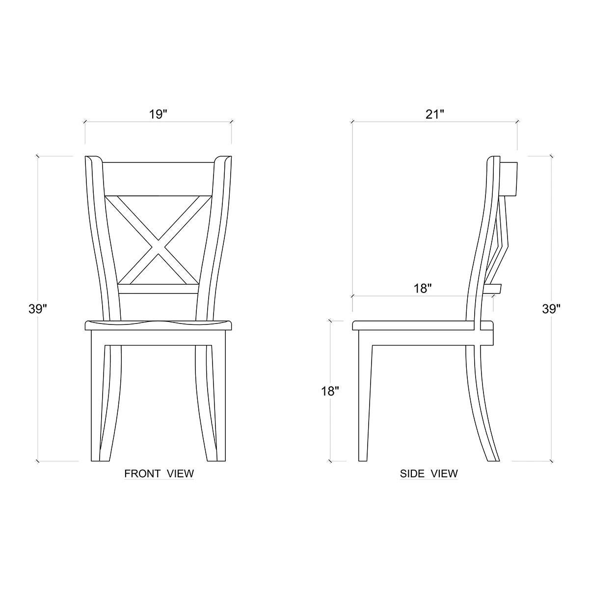 Chaise de salle à manger provinciale française peinte (set of 2) en vente 1
