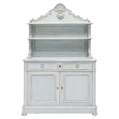 French Provincial Painted Double Corps Buffet, "Saint Hubert”, Circa 1880