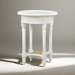 French Provincial Painted Round End Table