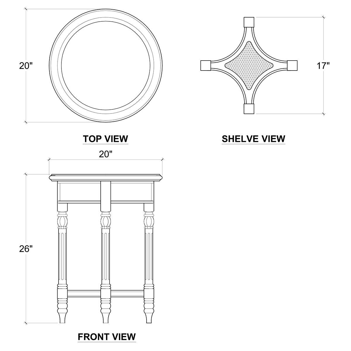Contemporary French Provincial Painted Round End Table For Sale