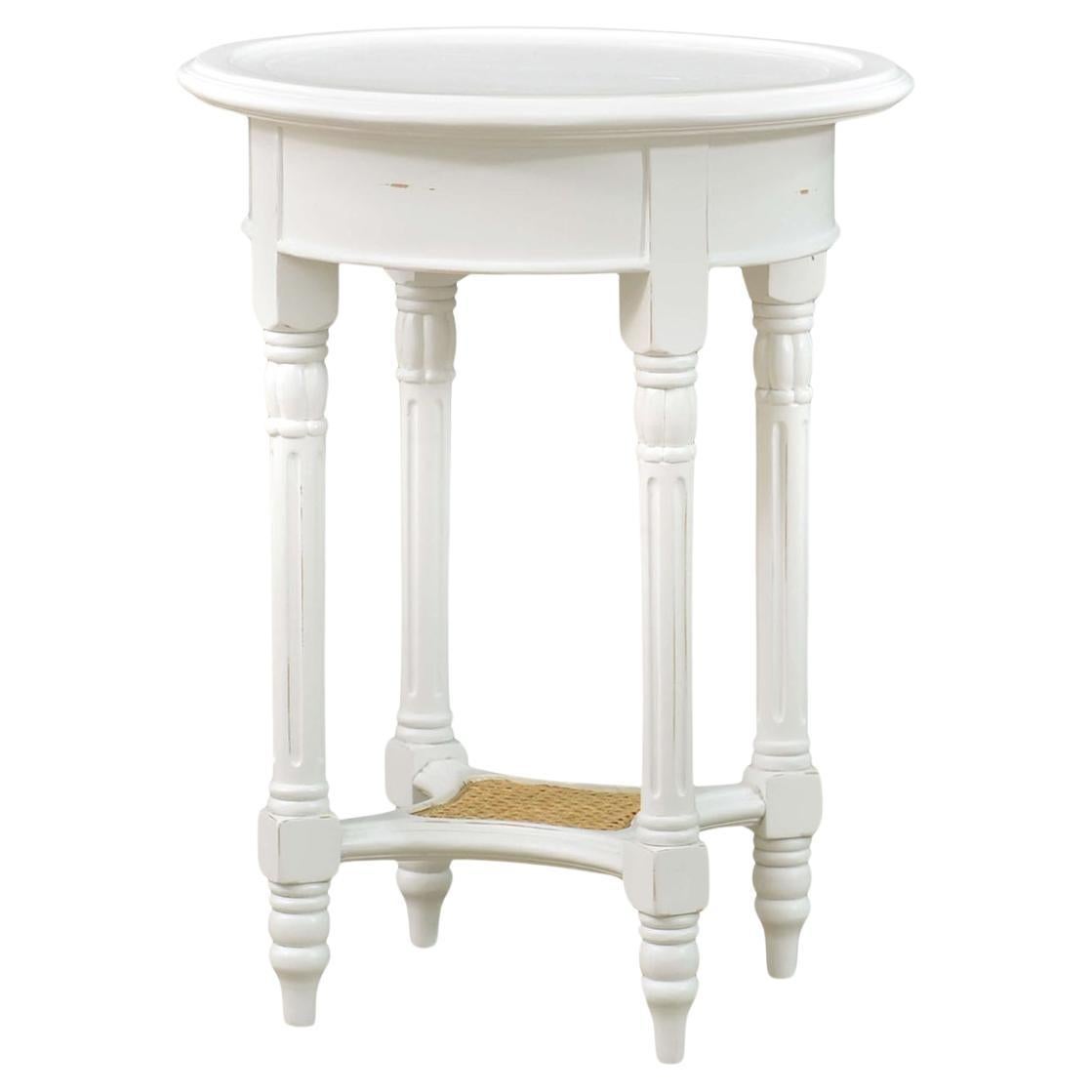 French Provincial Painted Round End Table