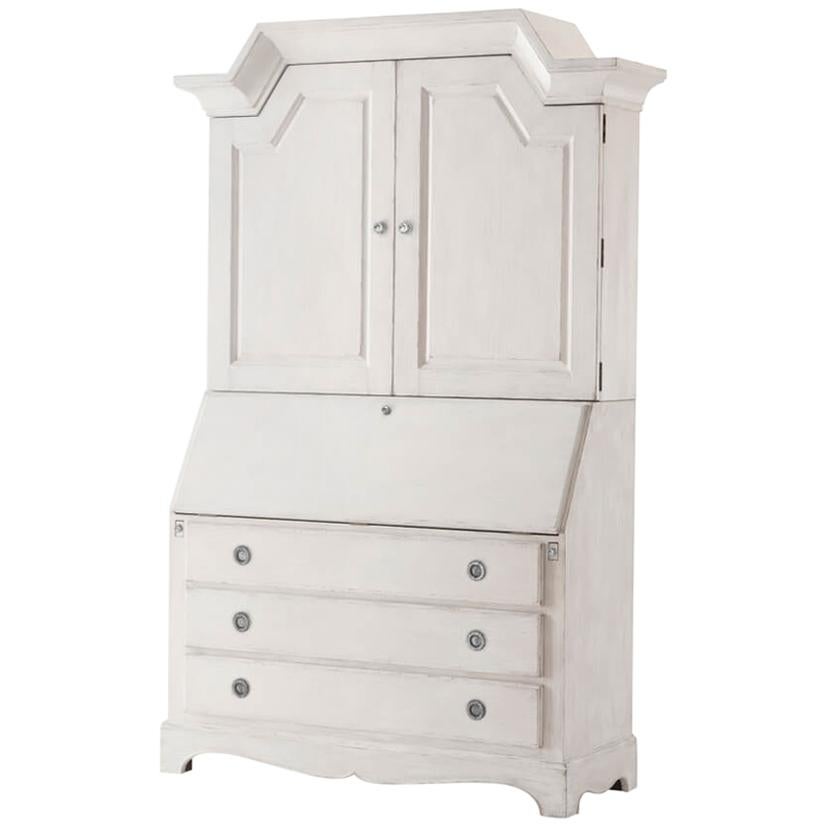 French Provincial Painted Secretary Desk