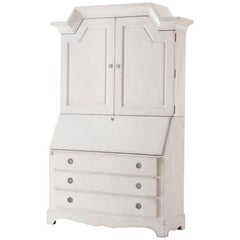French Provincial Painted Secretary Desk